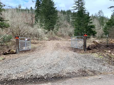 Separate entrance and access roads